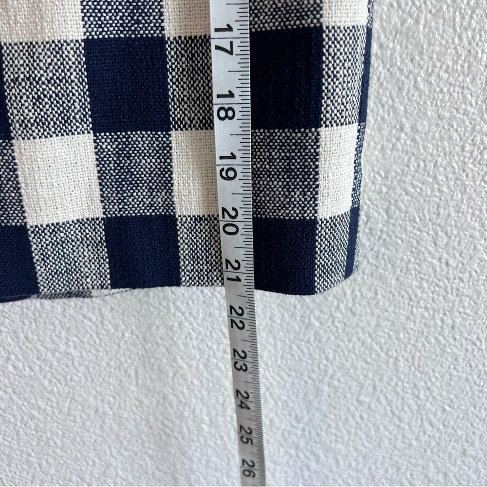 J. Crew Women’s Mini Pencil Skirt in Cotton-Linen Tweed Navy Buffalo Check‎ - Picture 6 of 13